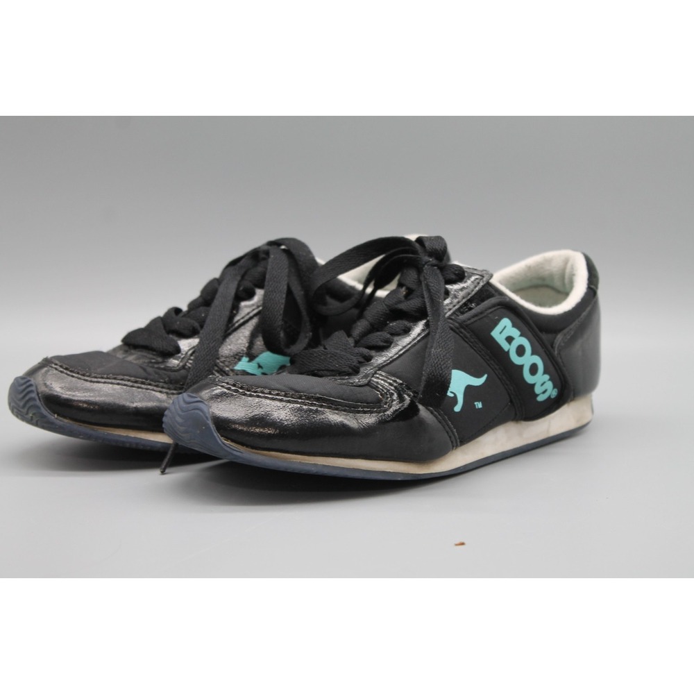 KangaROOS Combat Racer Womens 6 Black Turquoise Retro Sneakers 1SCDN013W-2092